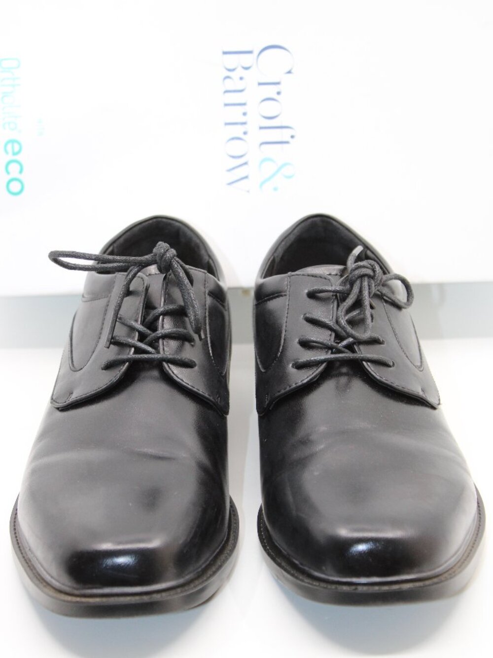 Croft & Barrow W/ Ortho Lite ECO Men Shoes 8.5M Black Man-Made Lace Up